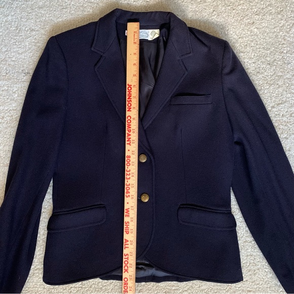 The Villager ~JACKET ~Navy Blue ~10 ~100% Wool ~Work Wear ~Retro ~Classic Style - Picture 5 of 10